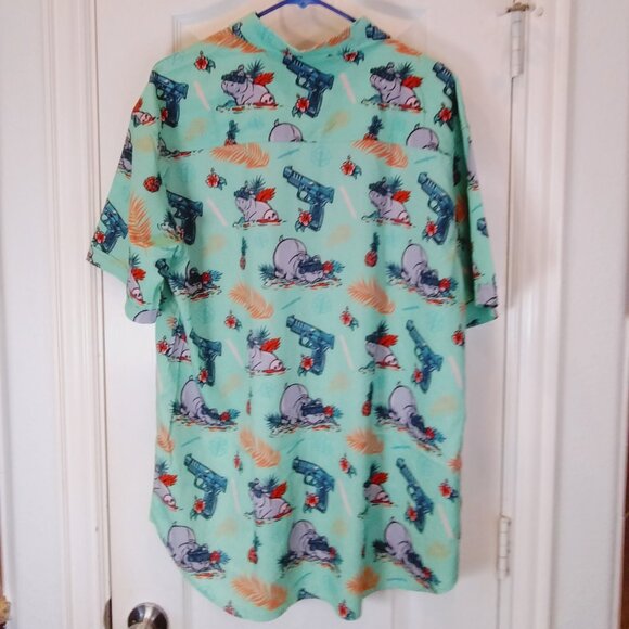Nine Line x Sheepdog Response Hippo Hawaiian Shirt Size XL - Picture 2 of 8